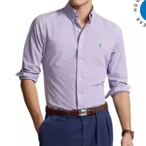 Dark Purple Gingham RL Button Down